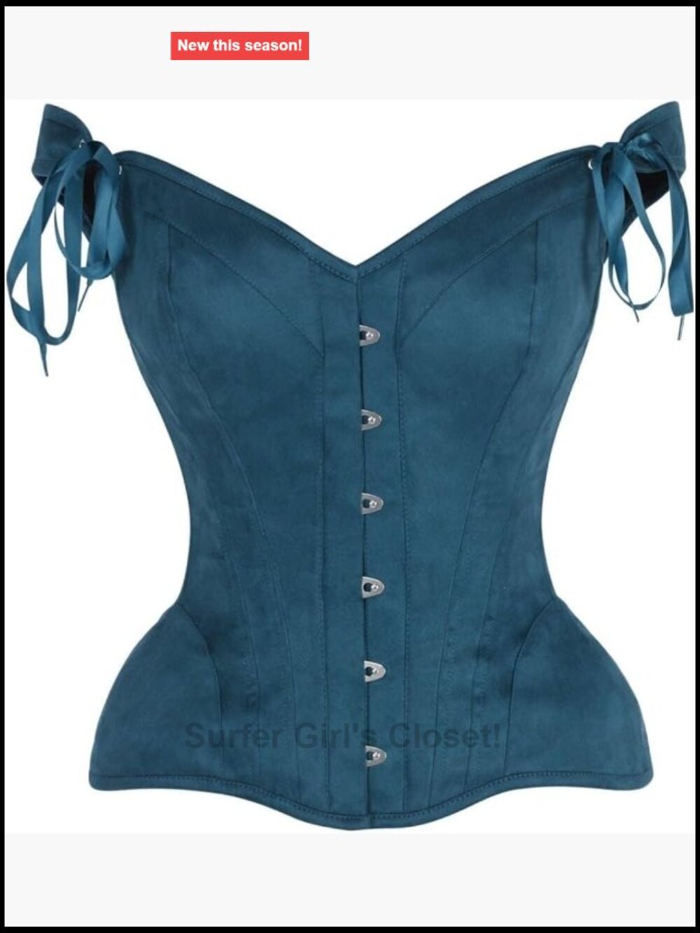 Daisy Corsets Suede Steel Boned Corset Top Bustier Plus Size